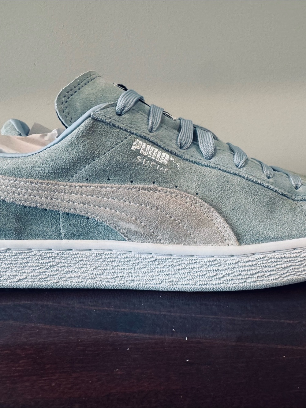 PUMA Suede “Blue Fog” Men’s Classic Sneakers Size 9.5